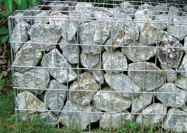 ভারী galvanized ঢালাই জাল gabions, ইস্পাত স্টোন খাঁচা 3.0 - 6.0 মিমি ওয়্যার ব্যাস