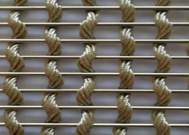 আর্কিটেকচার 0.2 মিমি -4 মিমি ওয়্যার ব্যাসের জন্য বোনা শোভাকর তারের জাল বেড়া প্যানেল