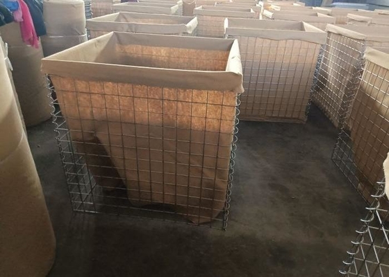 প্রতিরক্ষামূলক সামরিক বালি বাধা 75x75mm পিপি কাপড় উপাদান সঙ্গে