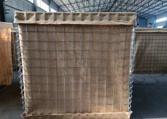 নিরাপদ এবং ল্যান্ডস্কেপিং সহজ welded Gabion বক্স সামরিক প্রতিরক্ষামূলক বাধা 76.2 X 76.2mm 4.0mm