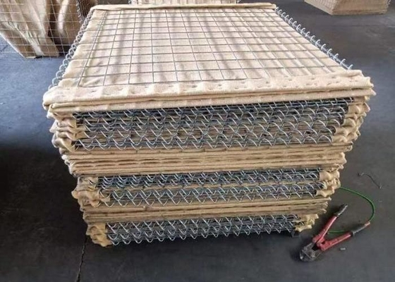 প্রতিরক্ষামূলক সামরিক বালি বাধা 75x75mm পিপি কাপড় উপাদান সঙ্গে