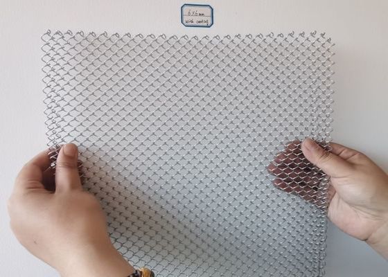 সিলিং ডেভিডার অ্যালুমিনিয়াম চেইন লিঙ্ক কার্টেন 4 মিমি 5 মিমি 6 মিমি মেটাল ডেকোরেটিভ