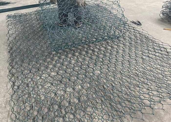 গ্যালফান হাই টেনশন 60x80mm 2.4mm গ্যাবিয়ন ওয়্যার মেশ নদীর গতিপথ সুরক্ষার জন্য