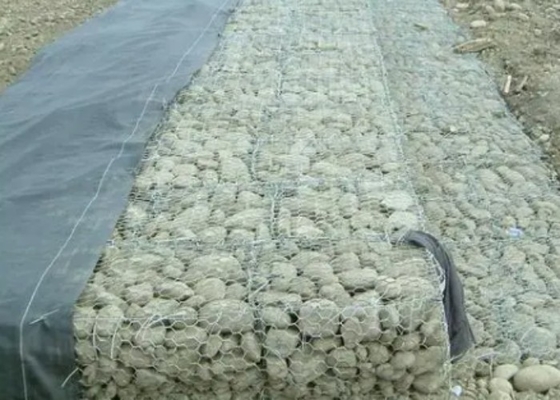 জাল আকার 60x80mm রেনো গ্যাবিয়ন গদি উচ্চ শক্তির জন্য সমর্থন কাঠামো