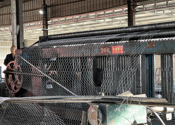 বন্যার নিয়ন্ত্রণ 3.2mm Gabion Mesh Cage জন্য পাথর ব্যাগ Gabion বাক্স নদী ভর্তি Gabion ব্যাগ