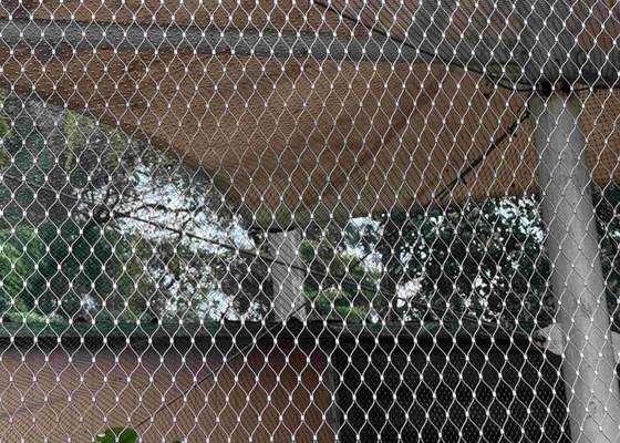 অস্থায়ী ইস্পাত 316 রোপেন জাল জাল জলাশয় পশু পাখি জন্য Ferrule সংযোগ সঙ্গে