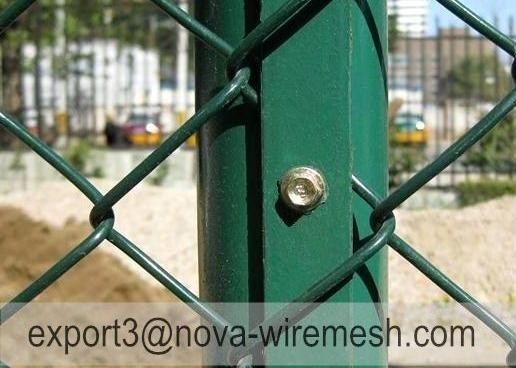 টেনসিল স্ট্রং চেইন লিঙ্ক বেড়া জাল গ্যালভানাইজড পিভিসি লেপা