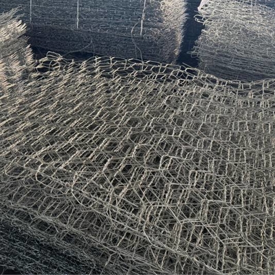 গ্যালভানাইজড গ্যাবিয়ন বাস্কেট 2x1x1m ডাবল বাঁকা ইস্পাত জাল 2.7mm তারের