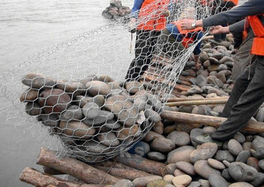 নিরাপত্তা Gabion মেষ খাঁচা 2.0 - 4.0 এমএম ওয়্যার ব্যাস Seawall সুরক্ষা প্রয়োগ