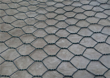 নিরাপত্তা পিভিসি লেপা হেক্সাজোনাল তারের জাল, galvanized Gabion বক্স দীর্ঘ জীবন Span