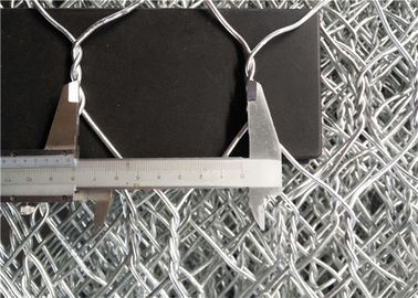 চাঙ্গা Gabion তারের জাল / galvanized ওয়াল বাস্কেট 60 * 80 মিমি হল আকার