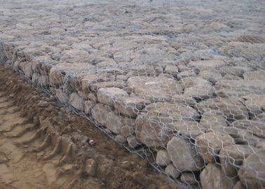 ভারী galvanized রেনো Gabion গদি / Galfan লেপা ঢালাই জাল মেষ Gabions