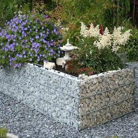 ভারী দস্তা লেপা ওয়াল স্টোন Cages বুনন Gabion প্ল্যান্ট সিলভার রঙ বজায় রাখা
