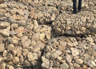 বন্যা গাবন ওয়াল Cages / PVC লেপা Gabion স্টোন Cages রক্ষা করুন
