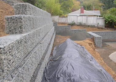 স্থাপত্য বজায় রাখা ওয়াল Gabion Baskets, হালকা ইস্পাত Gabion রক Cages