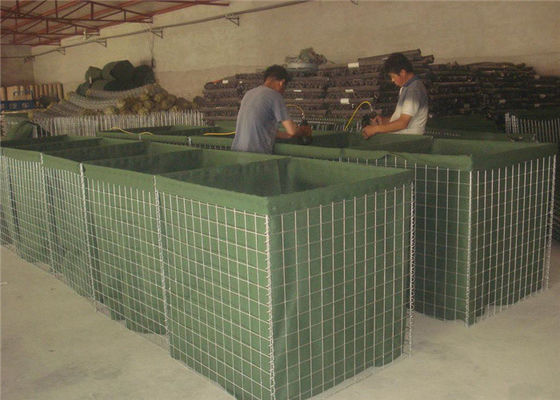75x75mm 6.0mm সামরিক প্রতিরক্ষামূলক বাধা ঝালাই করা বালি ভরা বাধা বন্যা নিয়ন্ত্রণ সহজ ইনস্টল