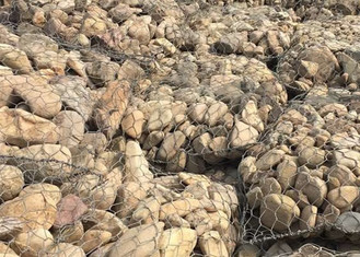 বন্যা নিয়ন্ত্রণ 4.0mm Gabion Mesh Cage জন্য পাথর ব্যাগ Gabion বাক্স নদী ভরাট Gabion ব্যাগ পিভিসি লেপা ব্যাগ Gabion বাক্স